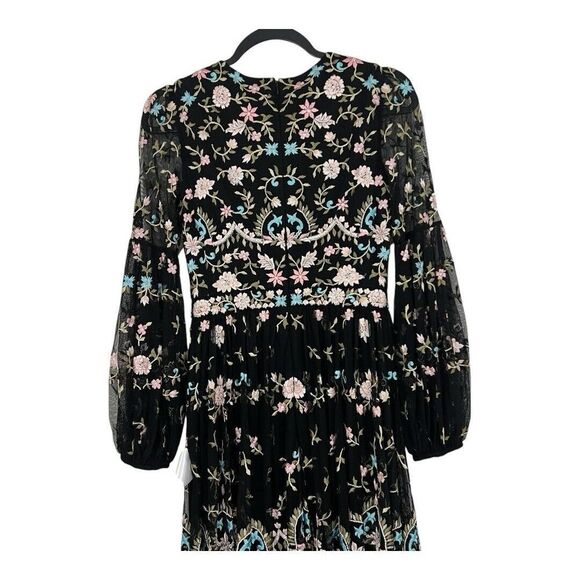 Mac Duggal Size 2 Sequin Embroidered Gown Blouson Sleeves Dress Style 35111 New - Picture 8 of 9